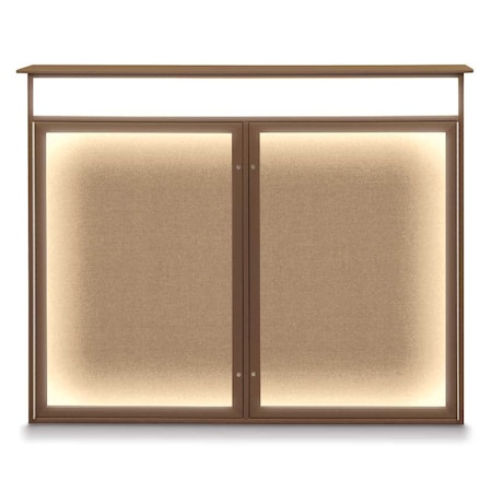 United Visual Products Open Faced Traditional Rounded Corkboard UV645ARC-BLACK-AMETHY